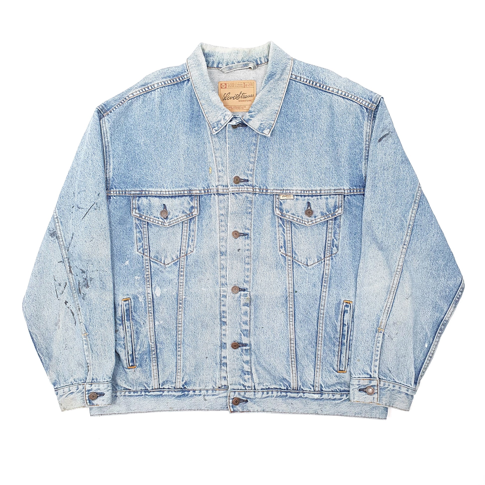 Mens Blue Levis Signature Denim Jacket Coat