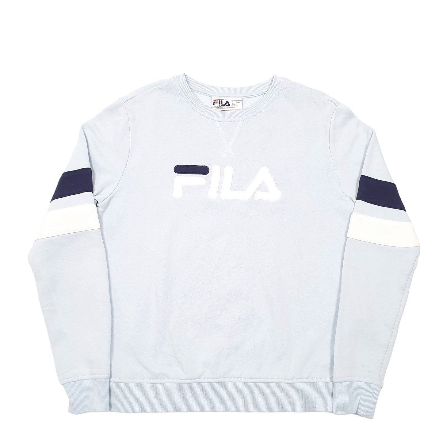 Mens Blue Fila  Crewneck Jumper