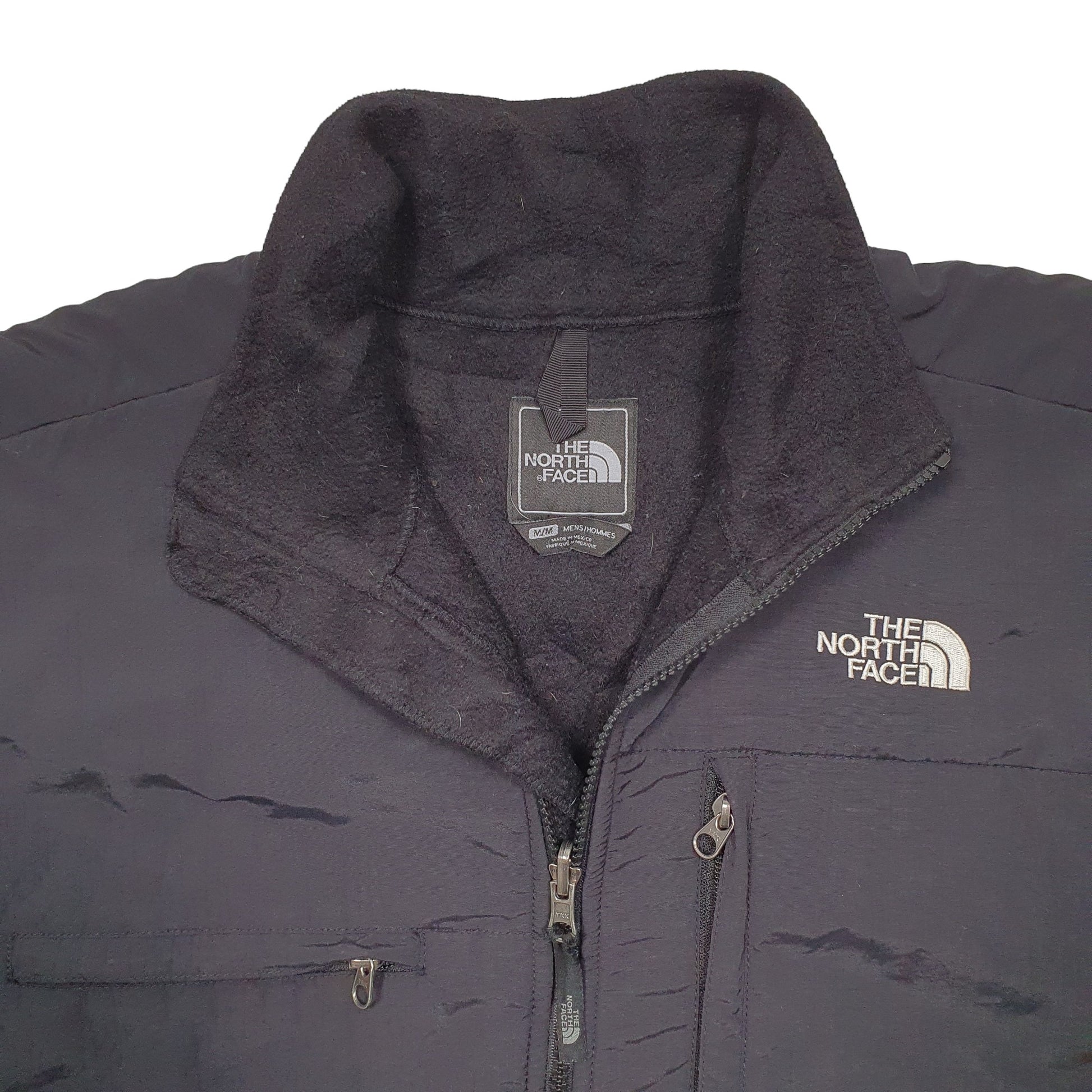 Mens Black The North Face Denali Fleece Full Zip Coat