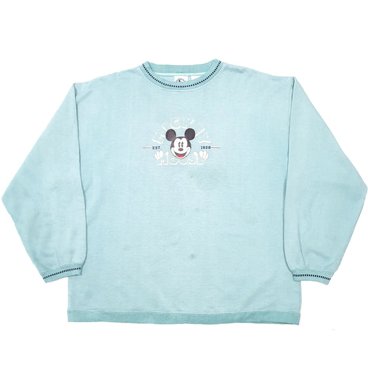 Mens Green Disney Vintage Mickey Mouse & Co Crewneck Jumper