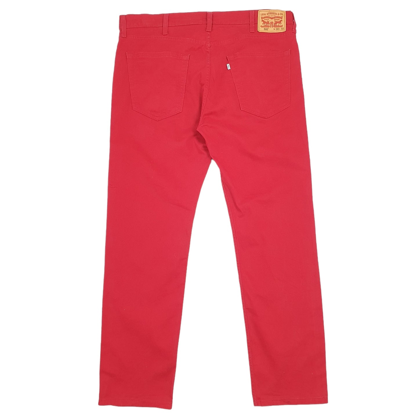 Mens Levis Tapered 502 Red Chino Trousers W40 L31 Red