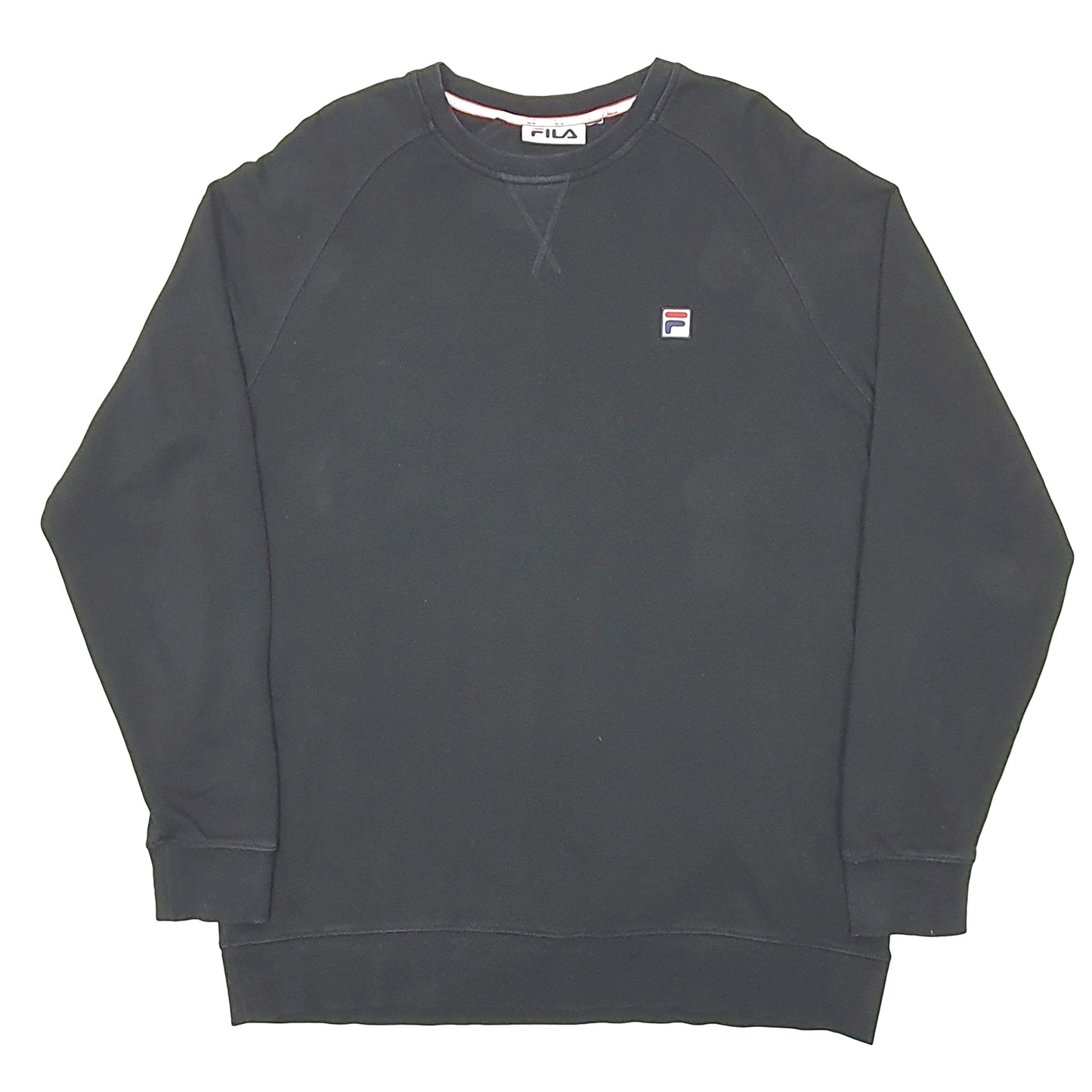 Mens Black Fila  Crewneck Jumper