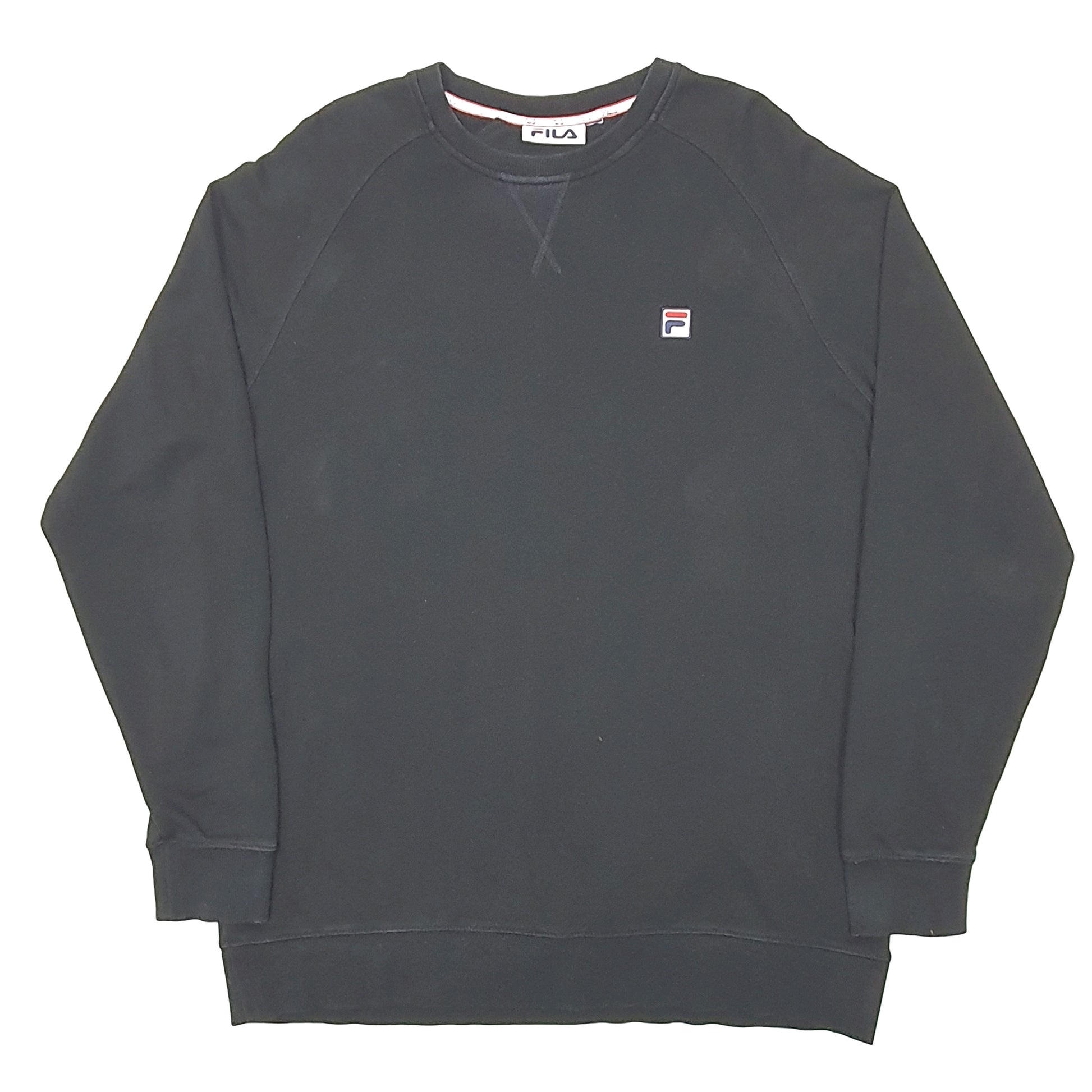 Mens Black Fila  Crewneck Jumper