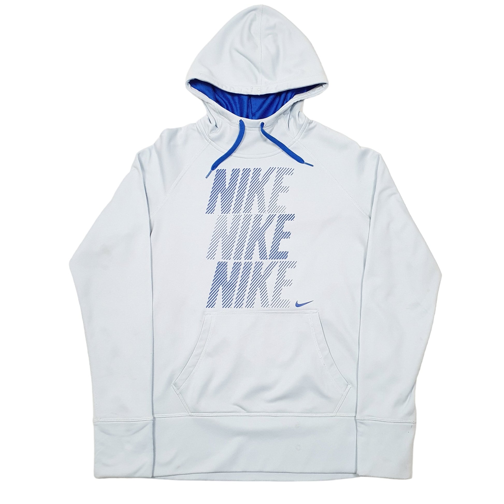 Womens Blue Nike Therma Fit Running Workout Hoodie Jumper