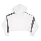 Womens White Adidas Crop Top Hoodie Jumper