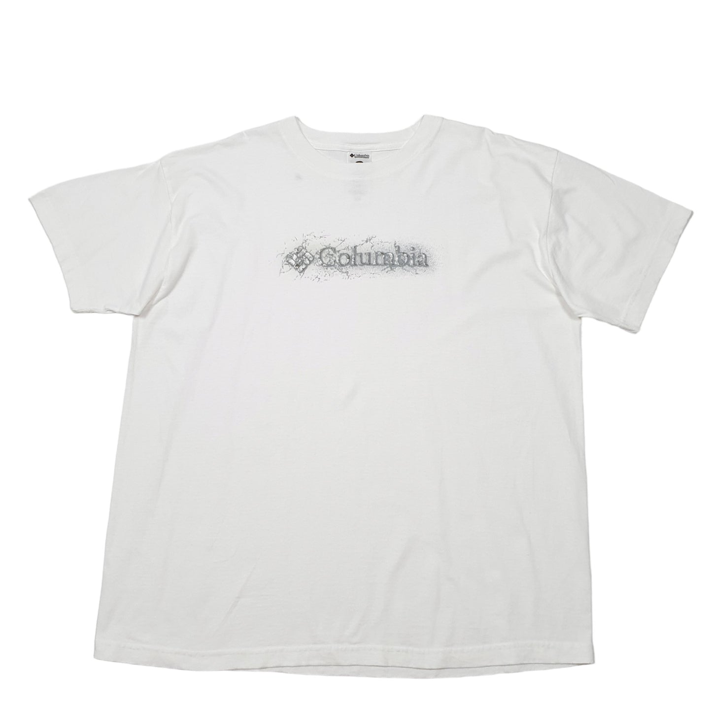 Mens White Columbia Sportswear  Short Sleeve T Shirt