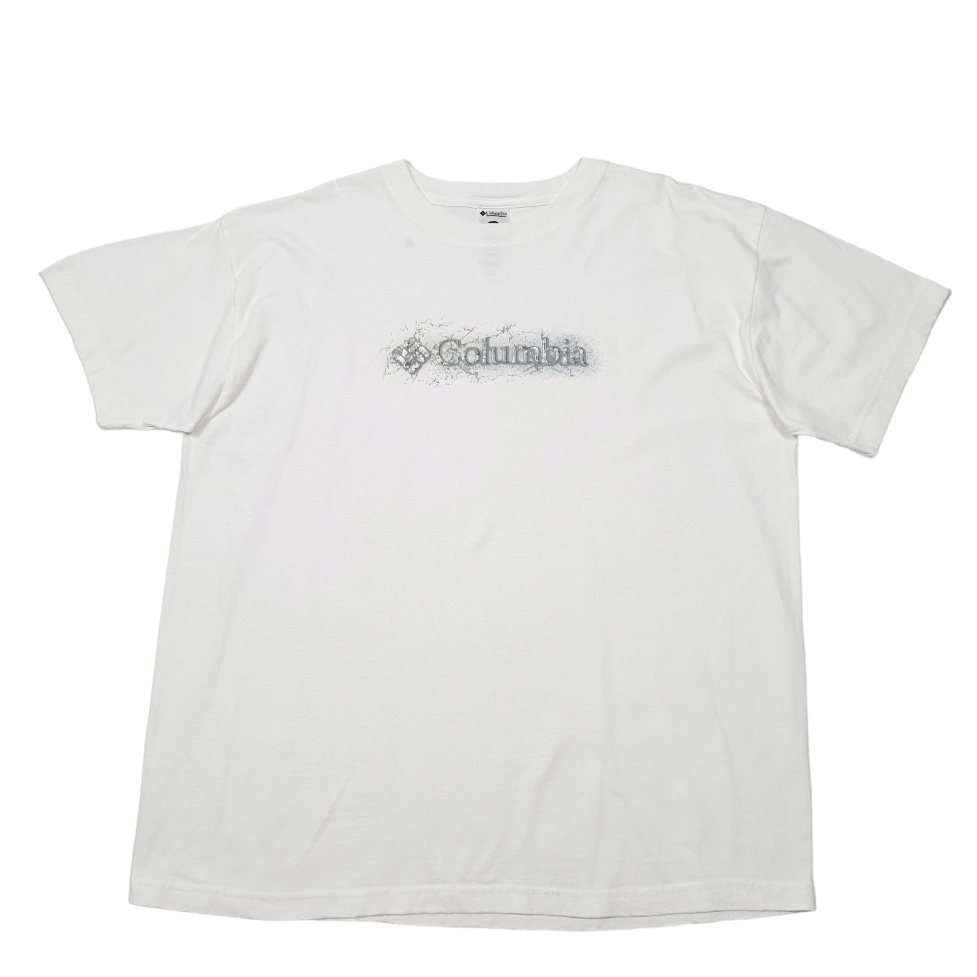 Mens White Columbia Sportswear  Short Sleeve T Shirt