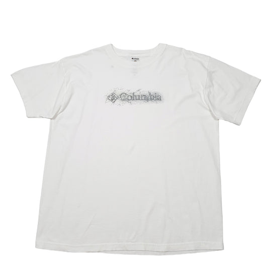 Mens White Columbia Sportswear  Short Sleeve T Shirt