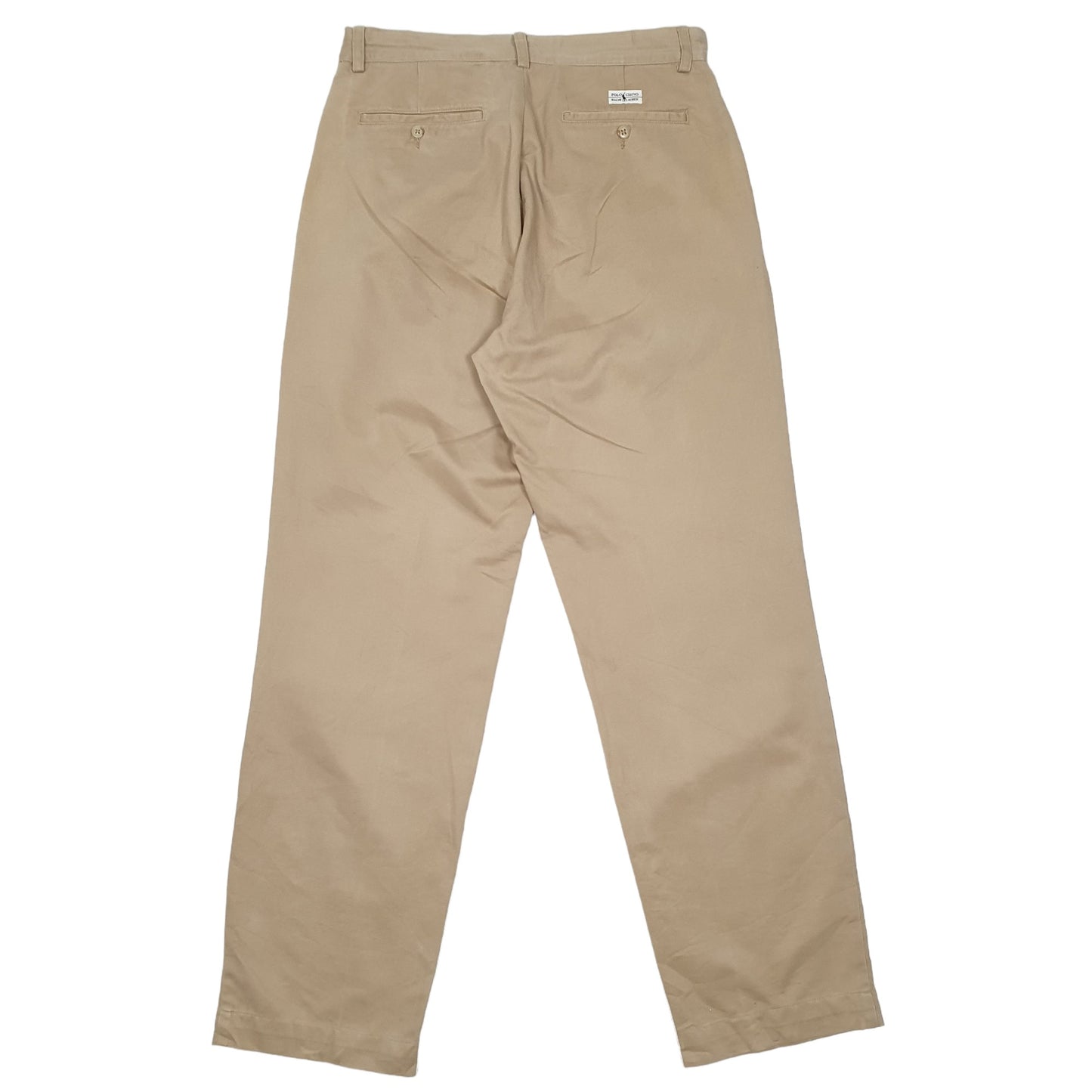 Mens Tan Polo Ralph Lauren Double Pleated Keating Pant Chino Trousers