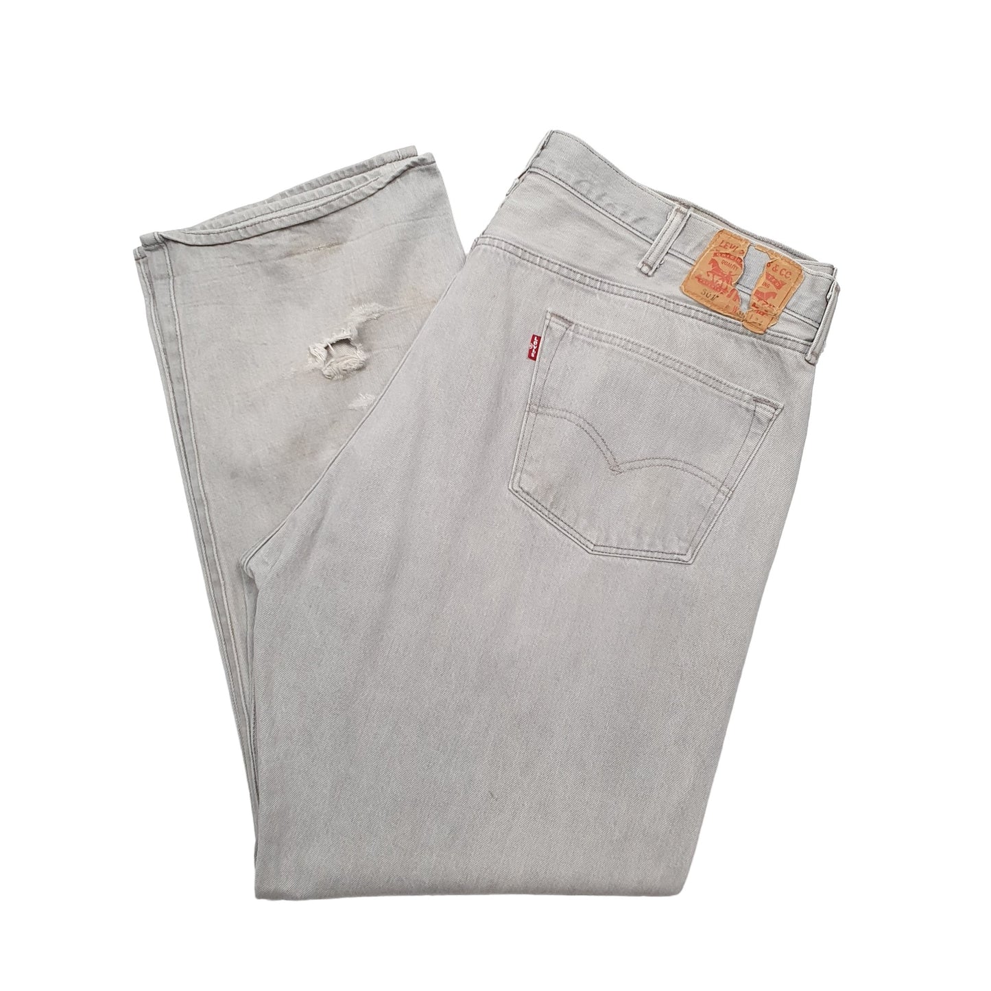 Levis 501 Regular Fit Jeans W46 L32 Beige