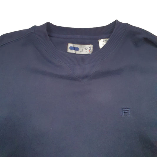 Mens Blue Fila  Crewneck Jumper