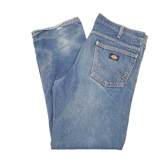 Mens Blue Dickies Insulated Winter Lined Casual JeansW34 L30