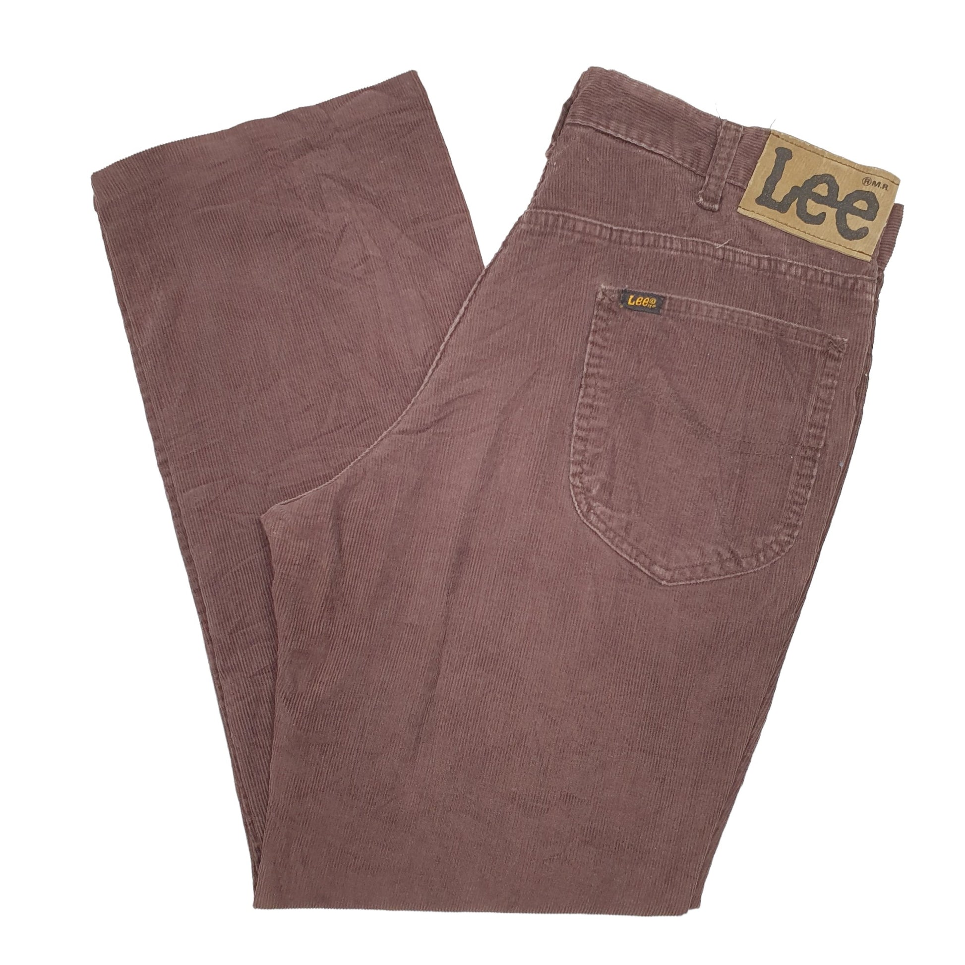 Mens Brown Lee  Corduroy Trousers