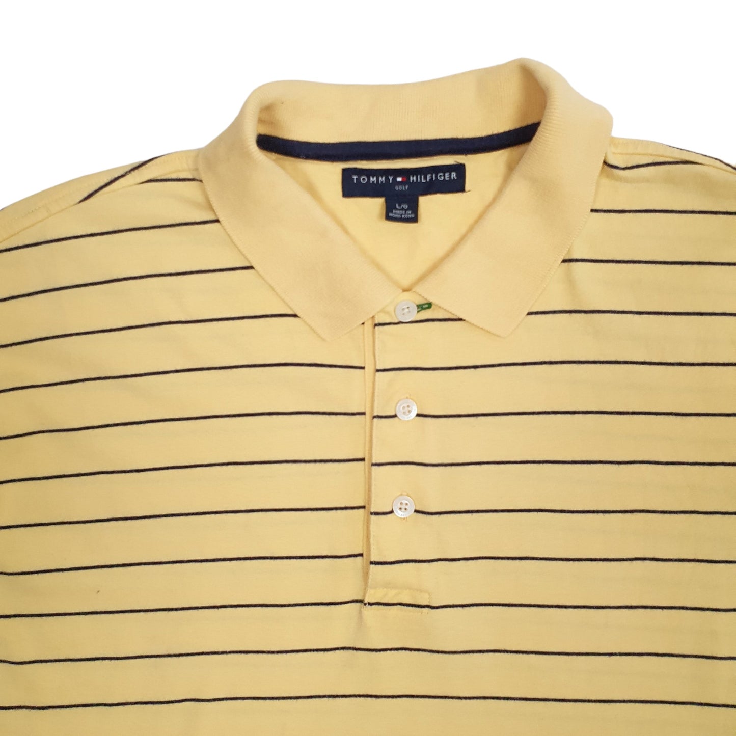 Mens Yellow Tommy Hilfiger  Short Sleeve Polo Shirt