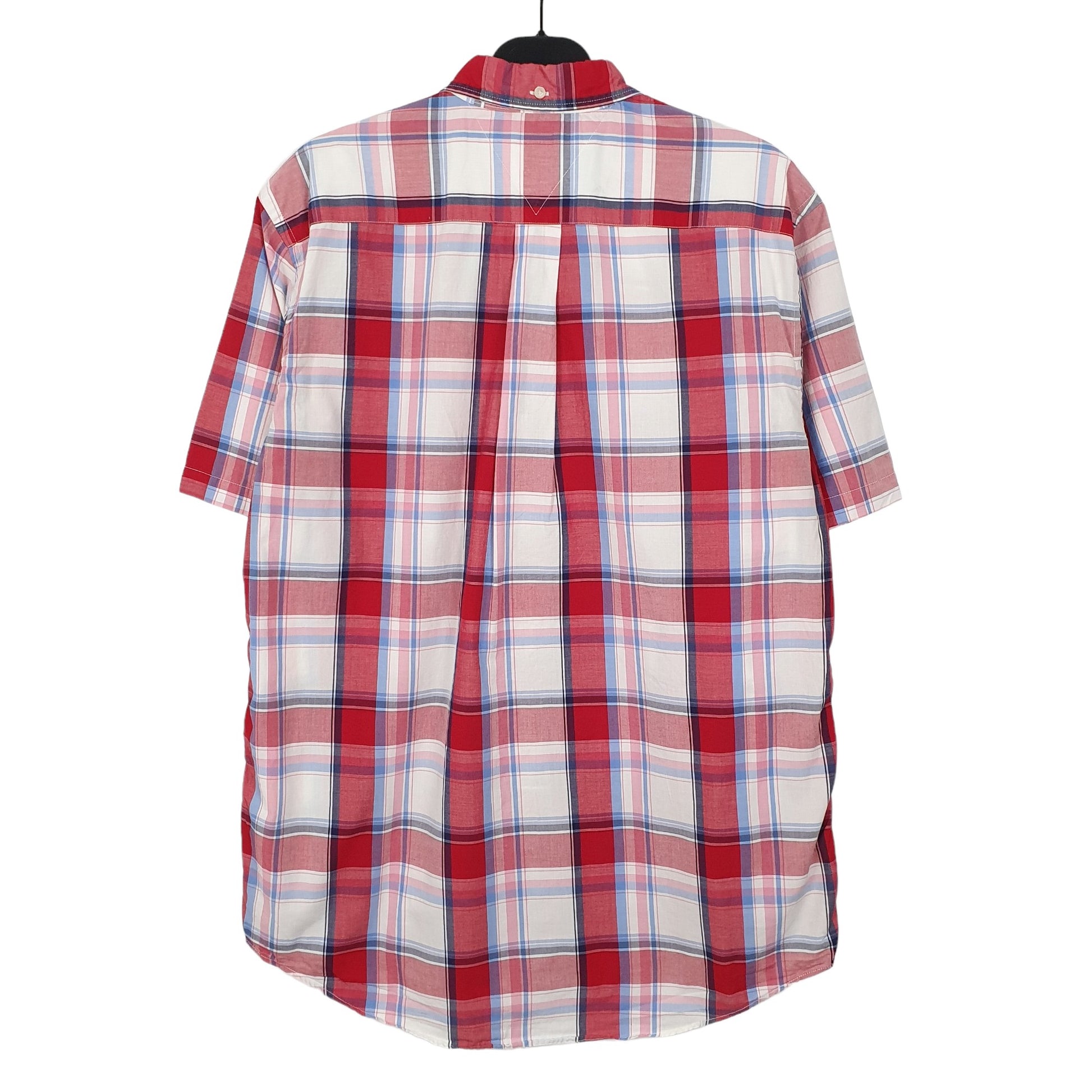 Tommy Hilfiger Short Sleeve Regular Fit Check Shirt Red