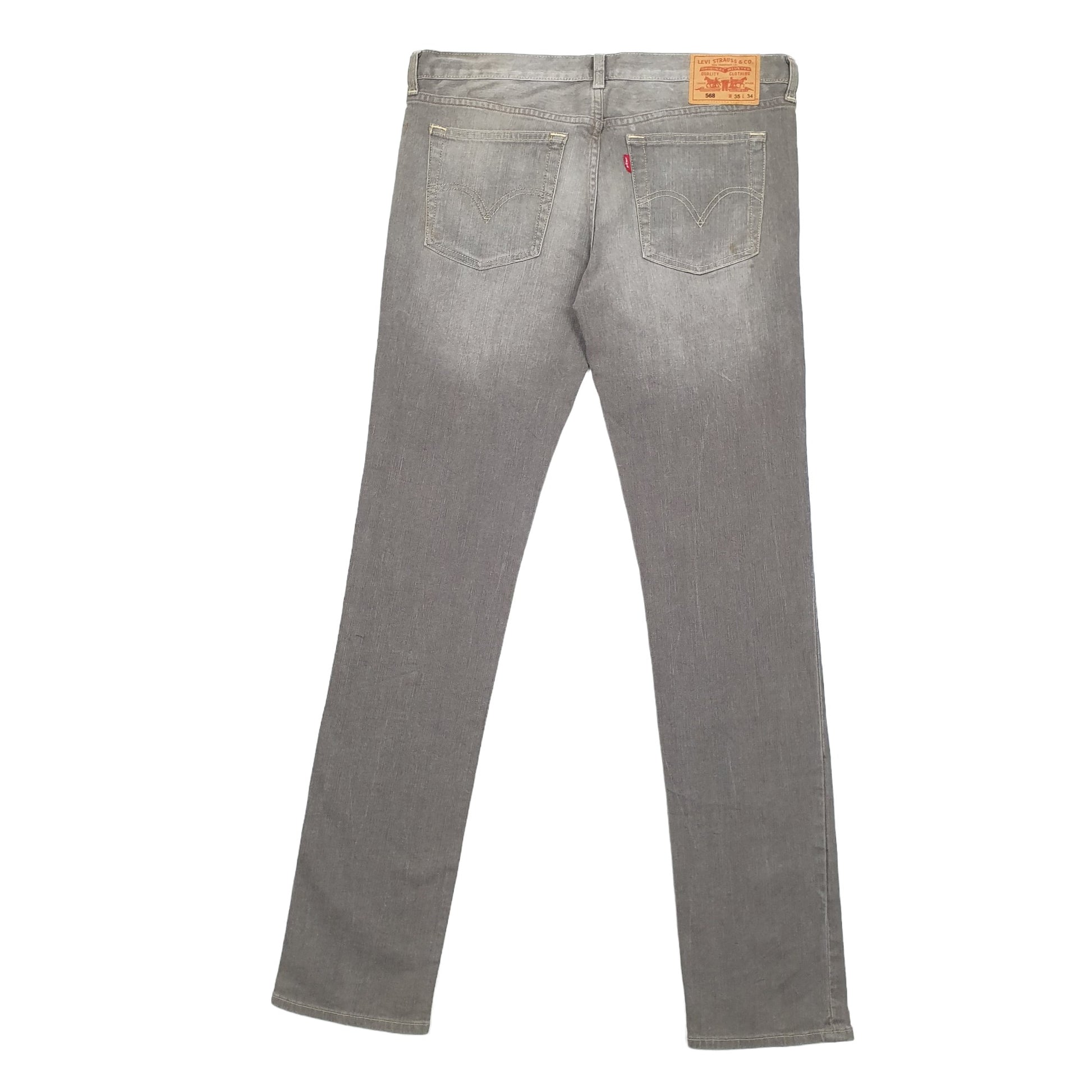 Mens Grey Levis  568 JeansW35 L34