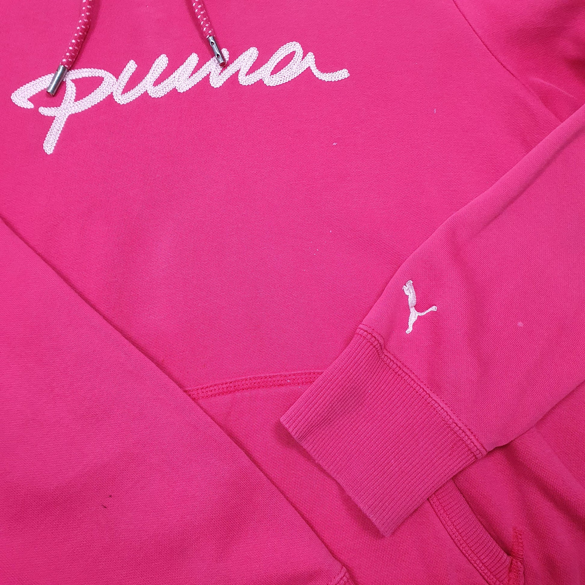 Womens Pink Puma  Hoodie Jumper