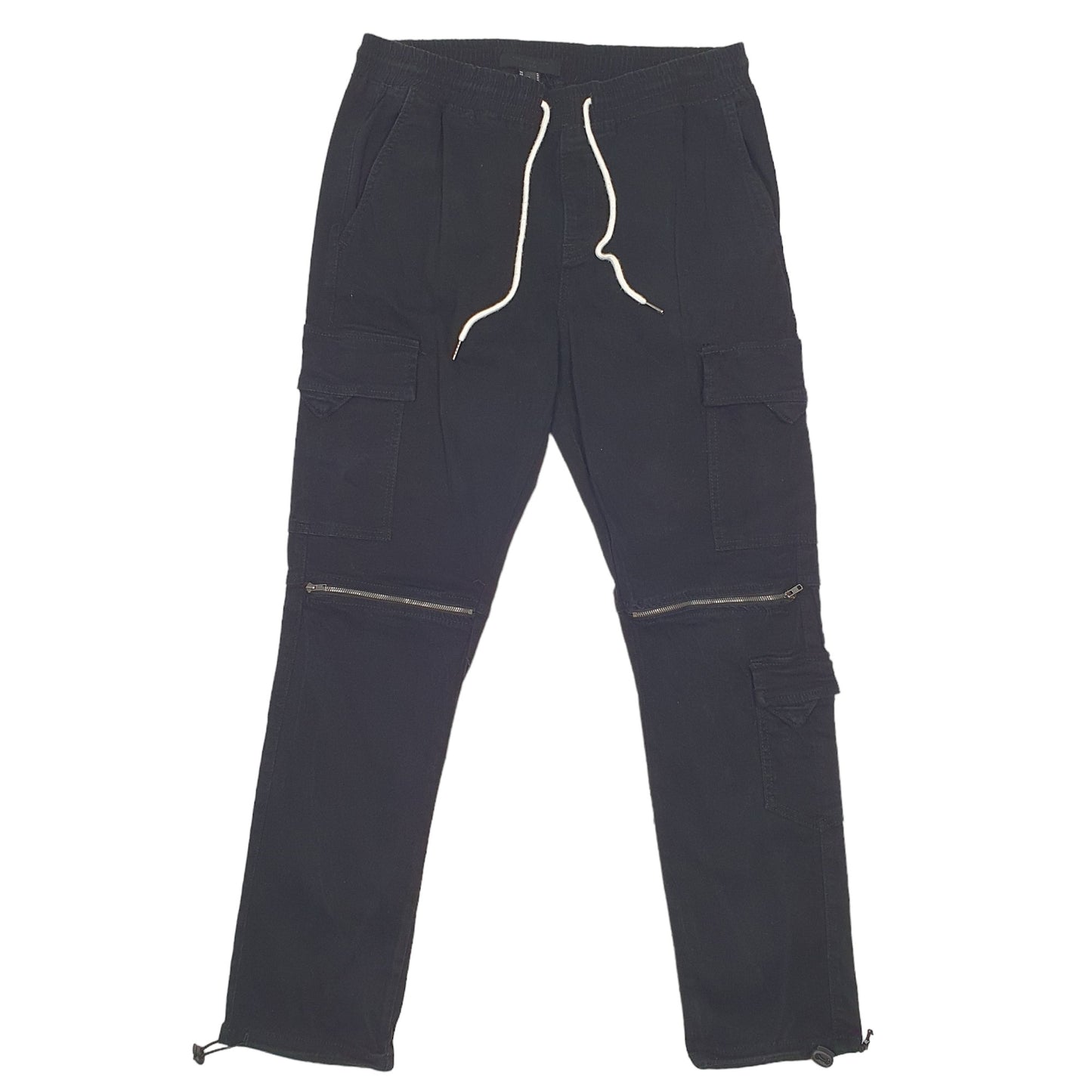 Mens Black Forever 21 Men Combat Pants Cargo Trousers