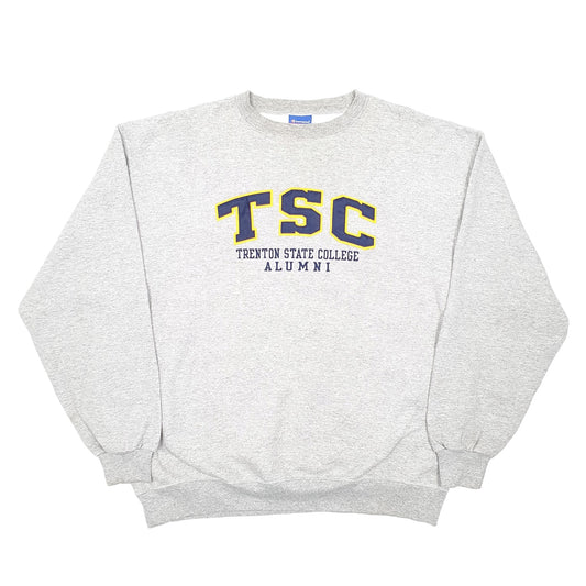 Mens Grey Champion Trenton State College Alumni TSC Crewneck Jumper