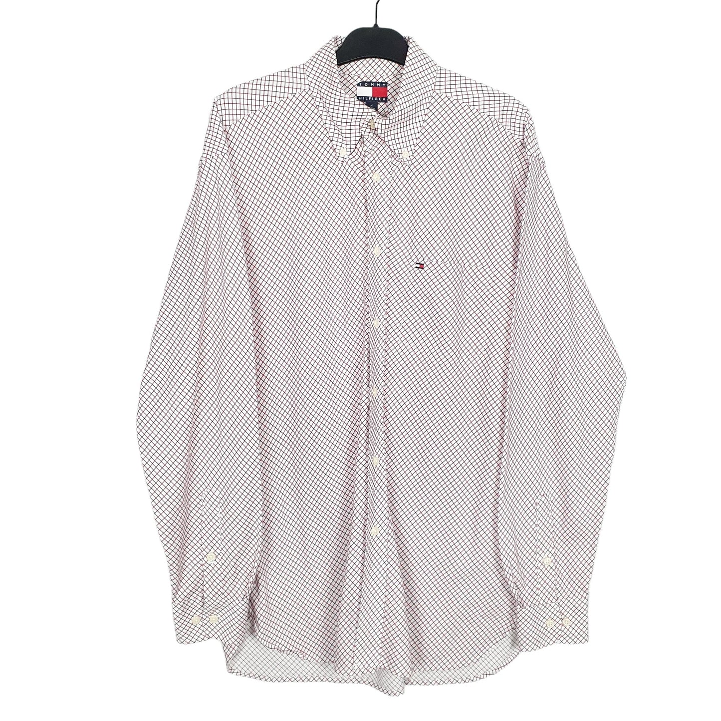 Tommy Hilfiger Long Sleeve Regular Fit Check Shirt Red