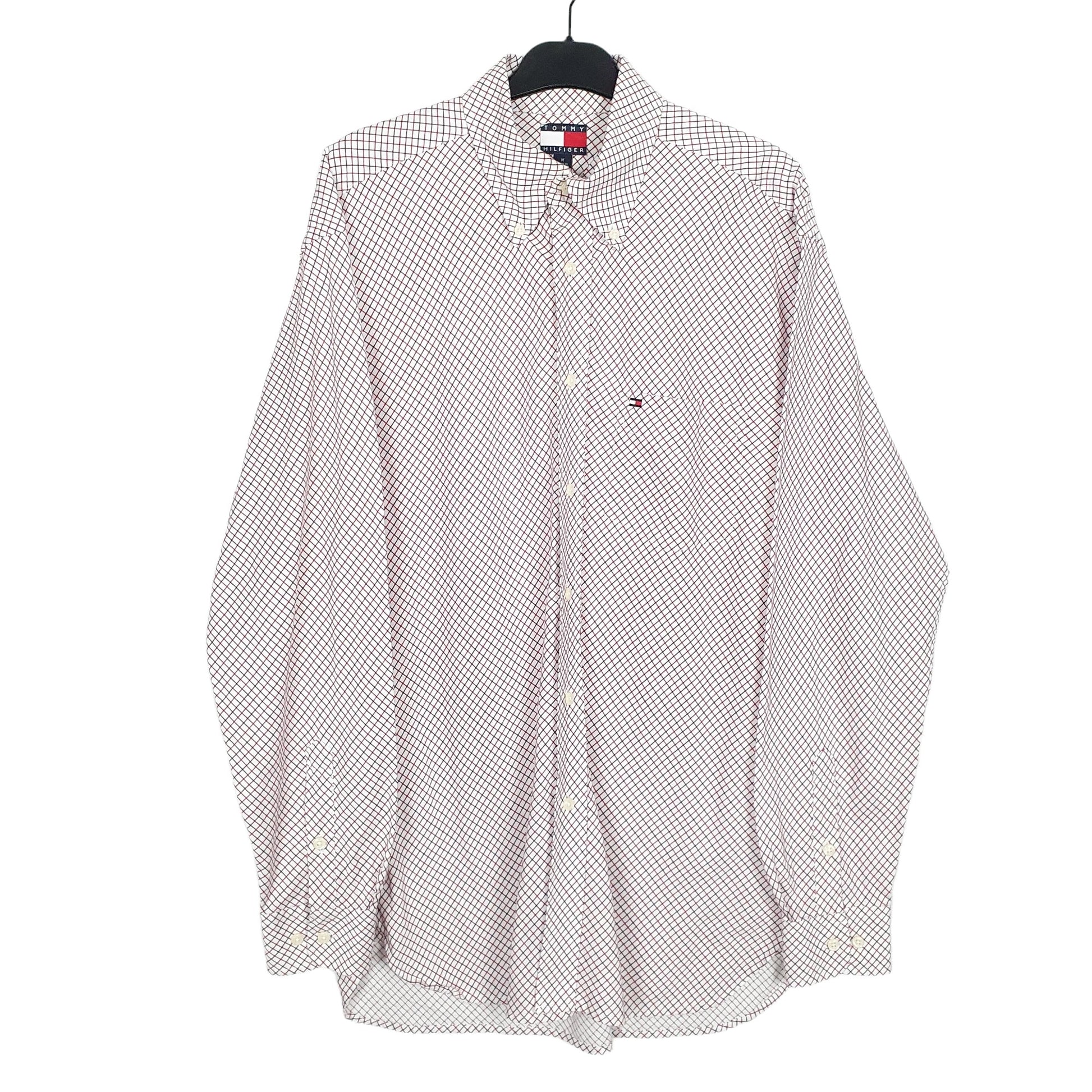 Tommy Hilfiger Long Sleeve Regular Fit Check Shirt Red