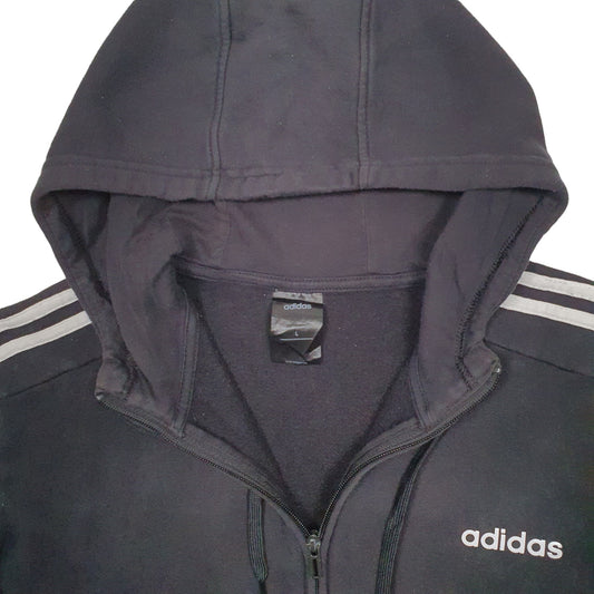 Mens Black Adidas  Full Zip Jumper