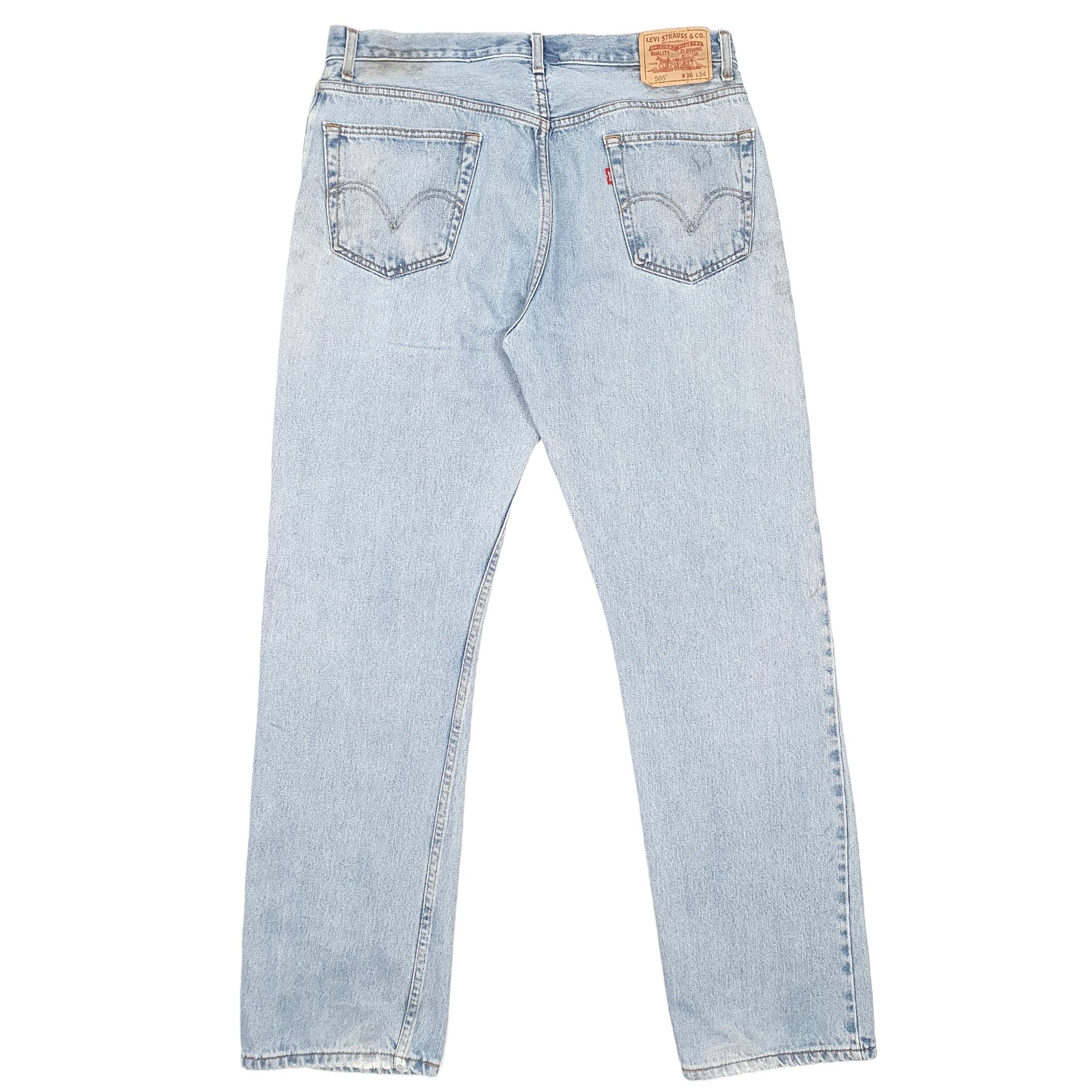 Mens Blue Levis  505 JeansW36 L34