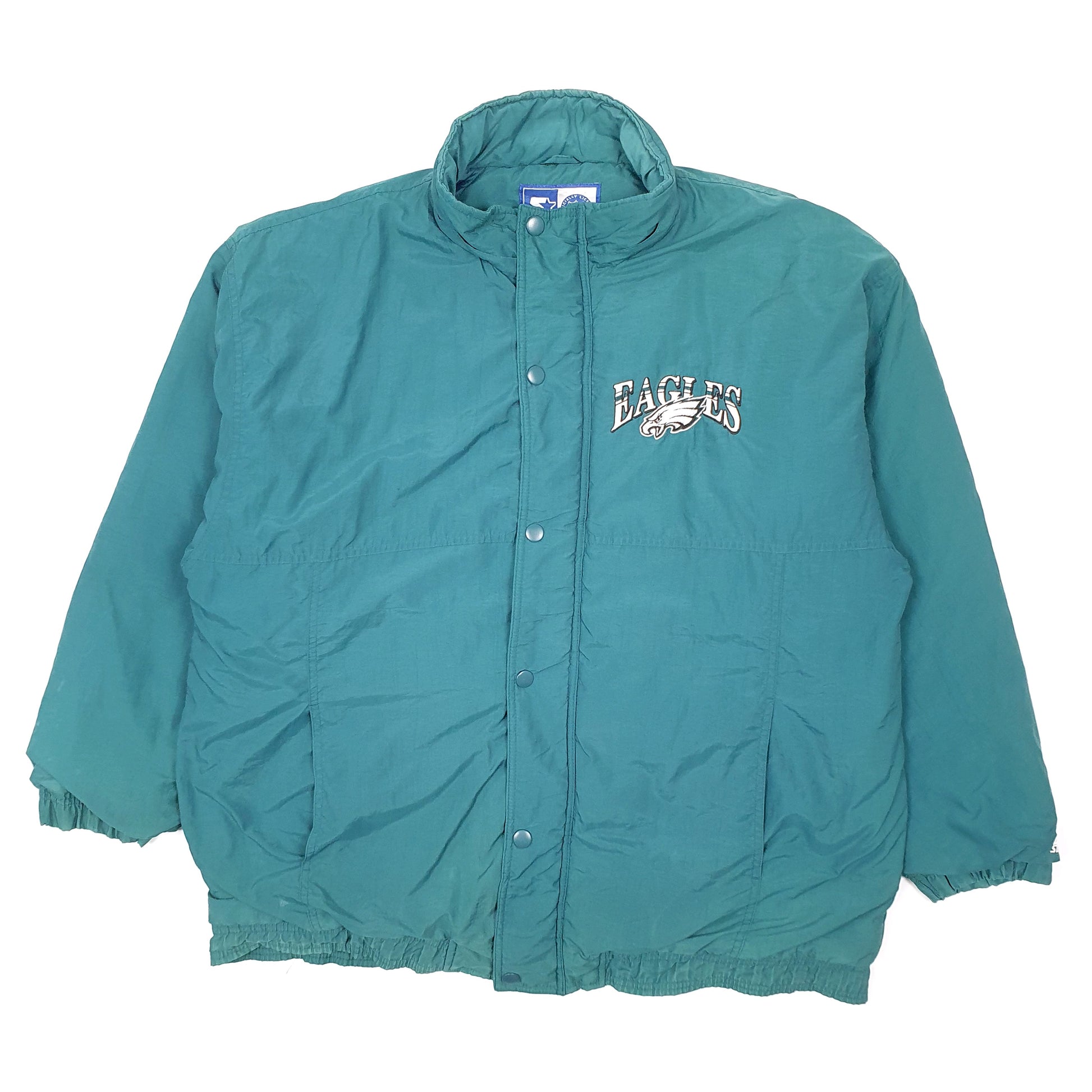 Mens Green Starter NFL Philadelphia Eagles USA Football Hoodie Coat