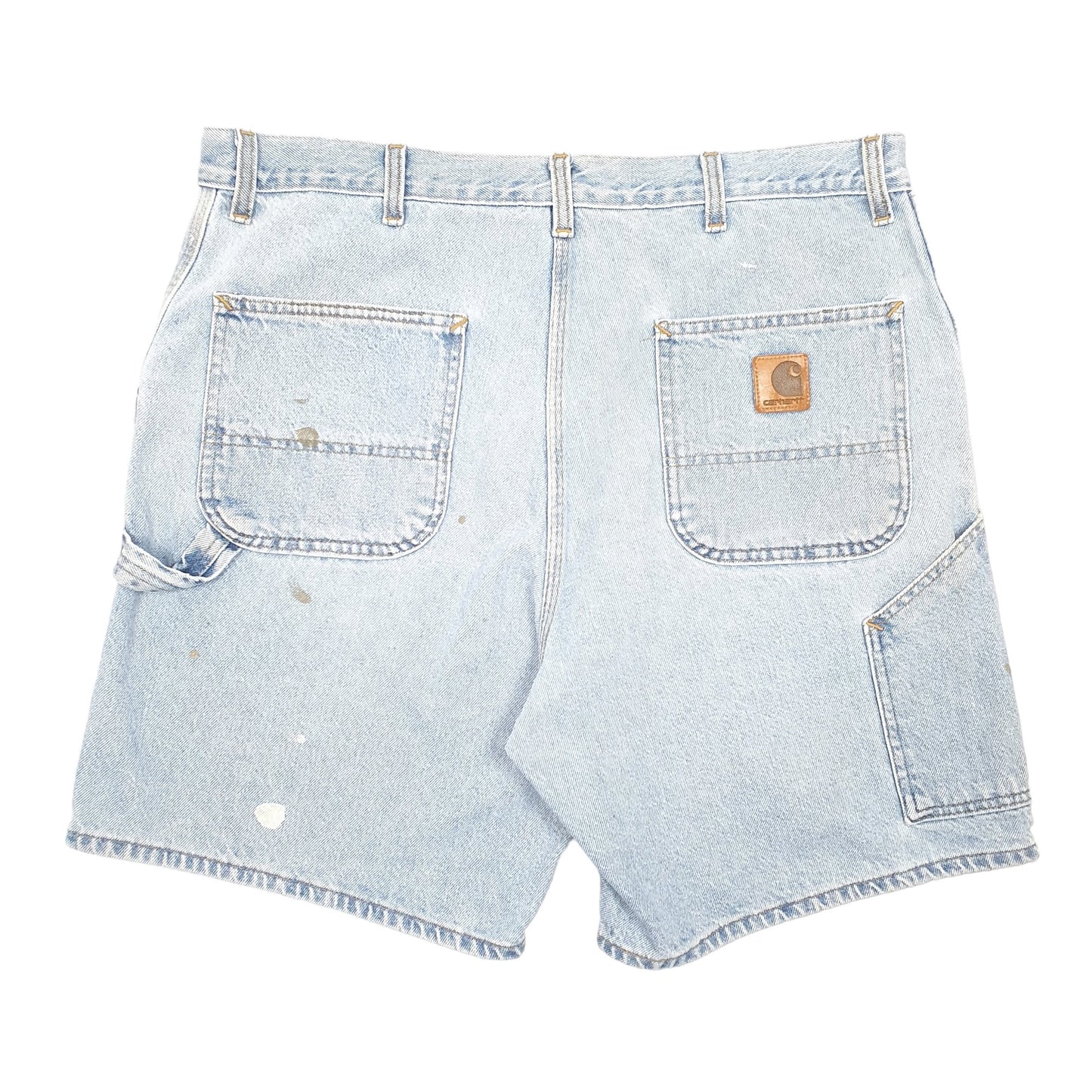 Mens Blue Carhartt Carpenter Workwear Denim Shorts