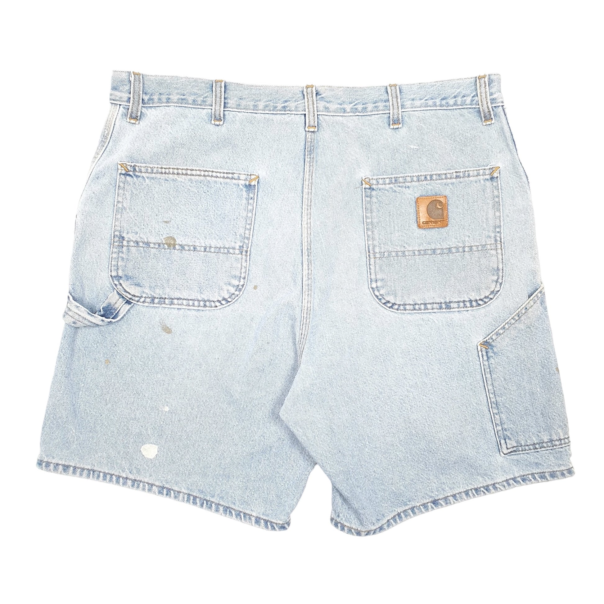 Mens Blue Carhartt Carpenter Workwear Denim Shorts