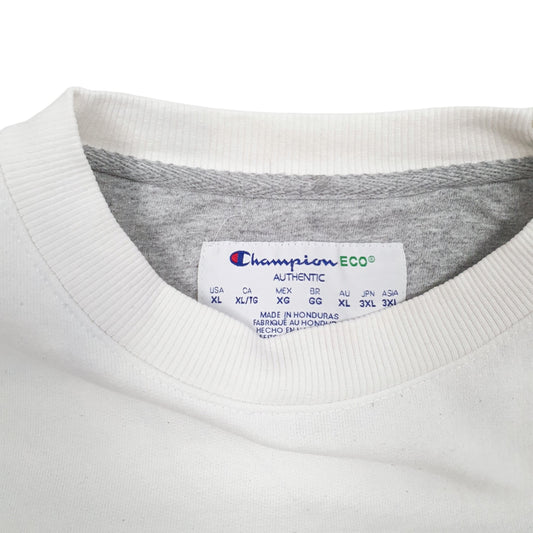 Mens White Champion  Crewneck Jumper