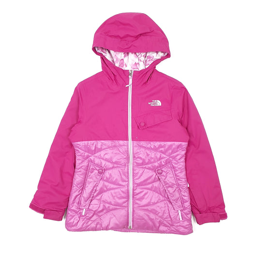 Womens Burgundy The North Face Ski Powder Skirt Puffer Jacket Coat