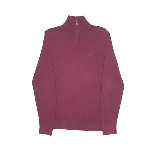 Tommy Hilfiger Quarter Zip XS Burgundy