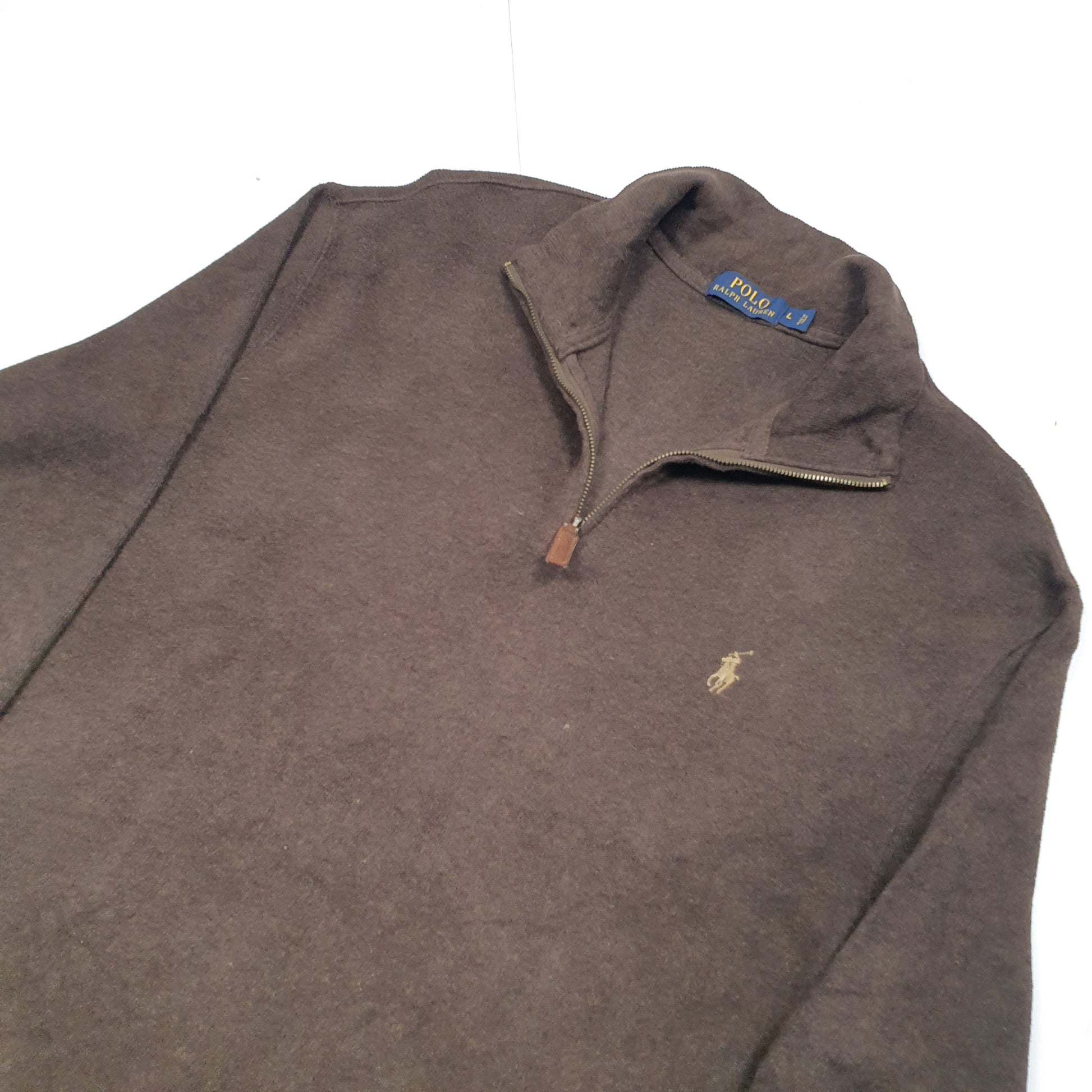 Polo Ralph Lauren Quarter Zip L Brown