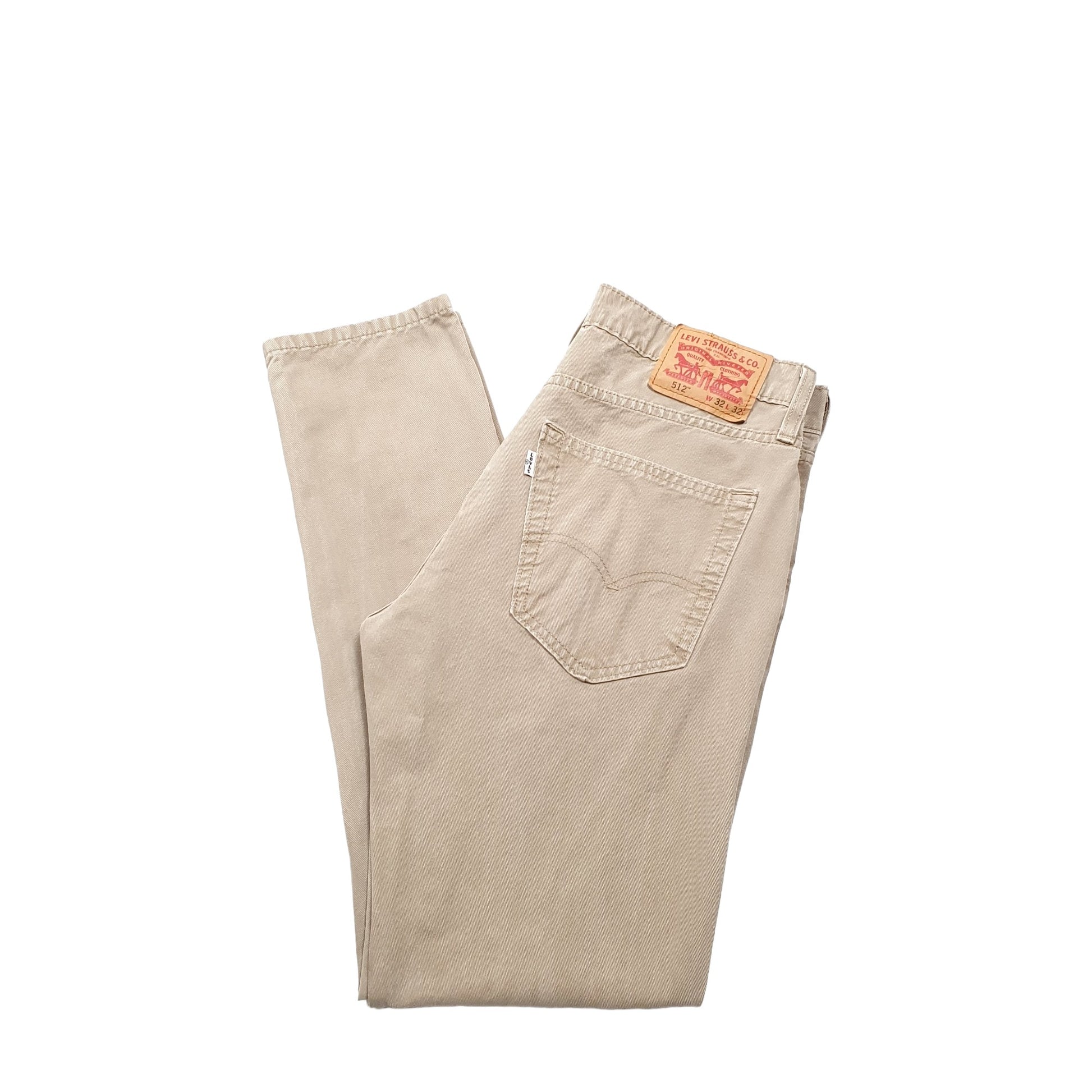 Levis 512 Slim Fit Jeans W32 L32 Beige