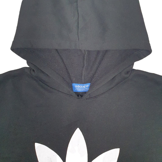 Mens Black Adidas Spellout Hoodie Jumper