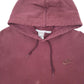 Mens Burgundy Nike Vintage 2000s Y2K Hoodie Jumper