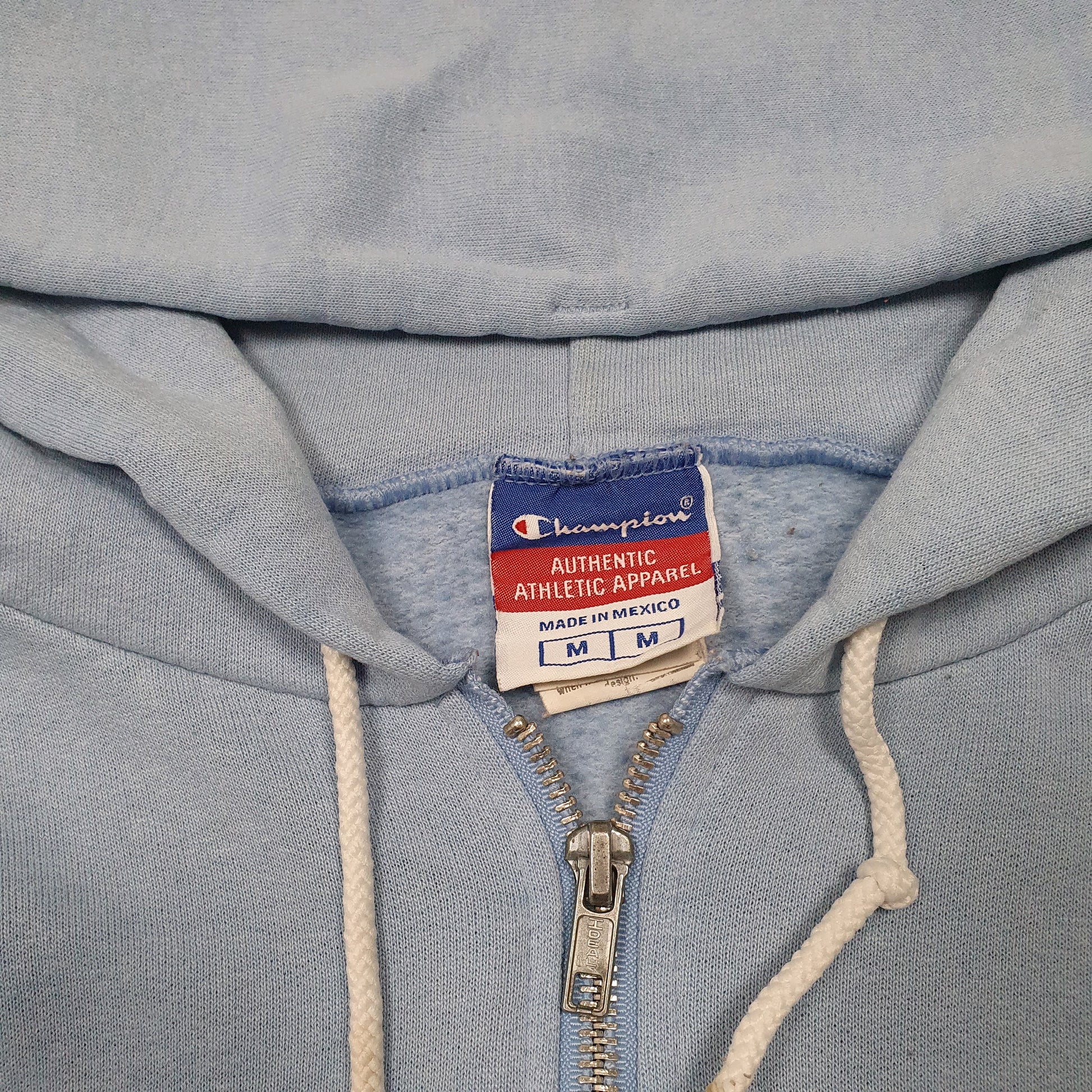 Mens Blue Champion Hoodie Full Zip Jumper