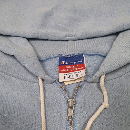 Mens Blue Champion Hoodie Full Zip Jumper