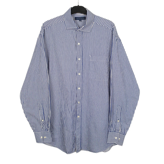 Tommy Hilfiger Long Sleeve Regular Fit Pinstripe Shirt Blue