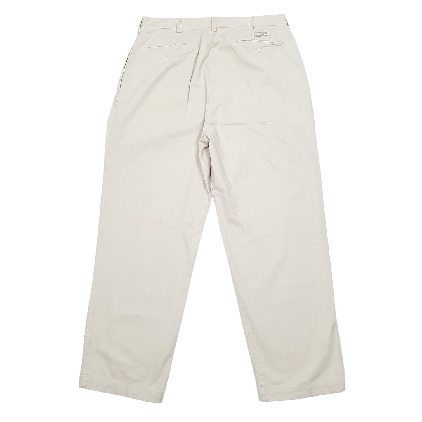 Mens Polo Ralph Lauren Cream Chino Trousers W36 L30 Cream