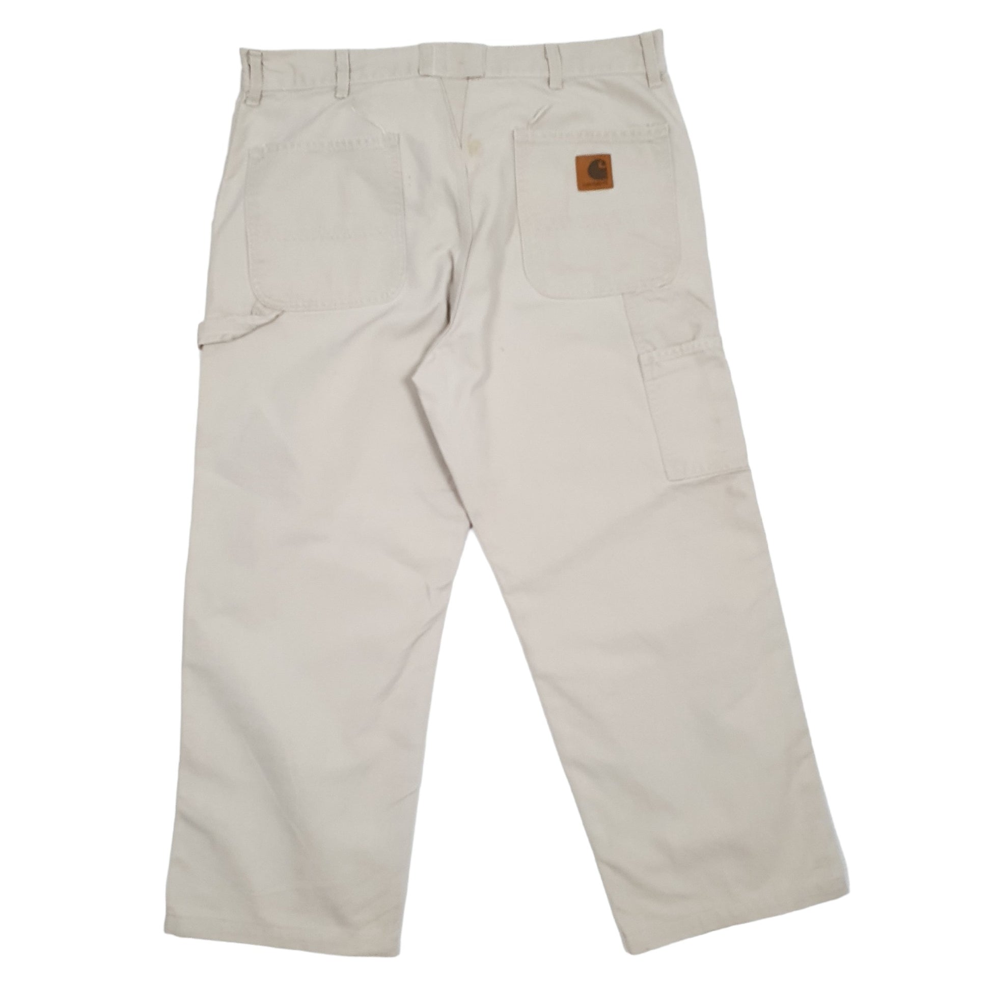 Mens Carhartt Beige Carpenter Trousers W38 L27 Beige