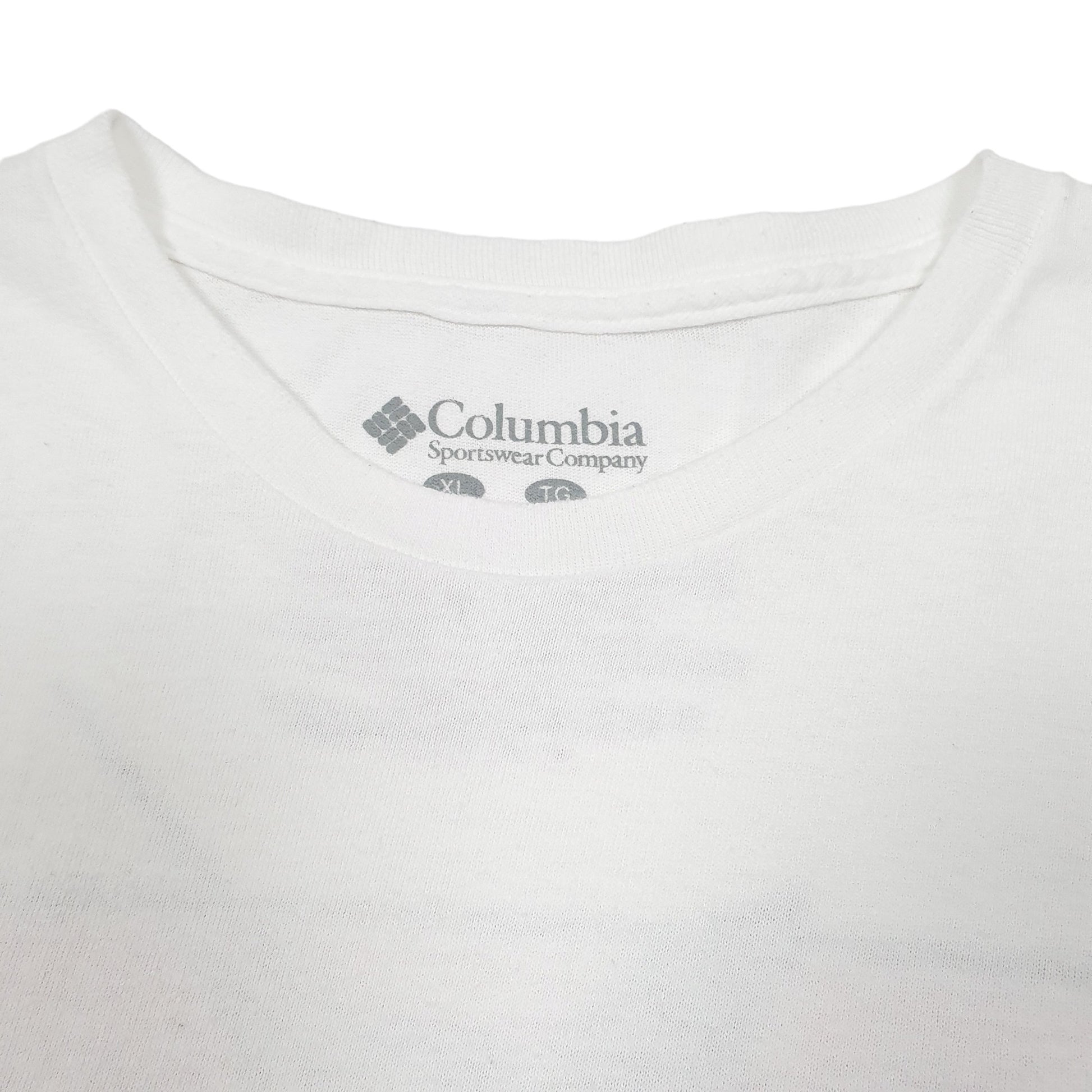 Mens White Columbia Sportswear Performance Fishing Gear PFG Short Sleeve T Shirt