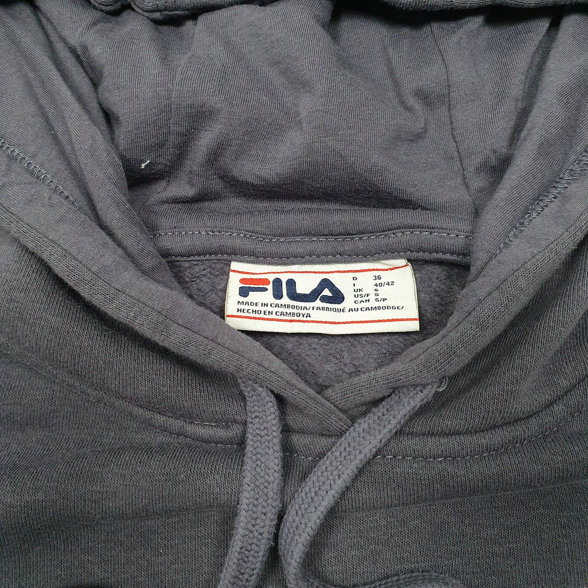 Mens Navy Fila  Hoodie Jumper