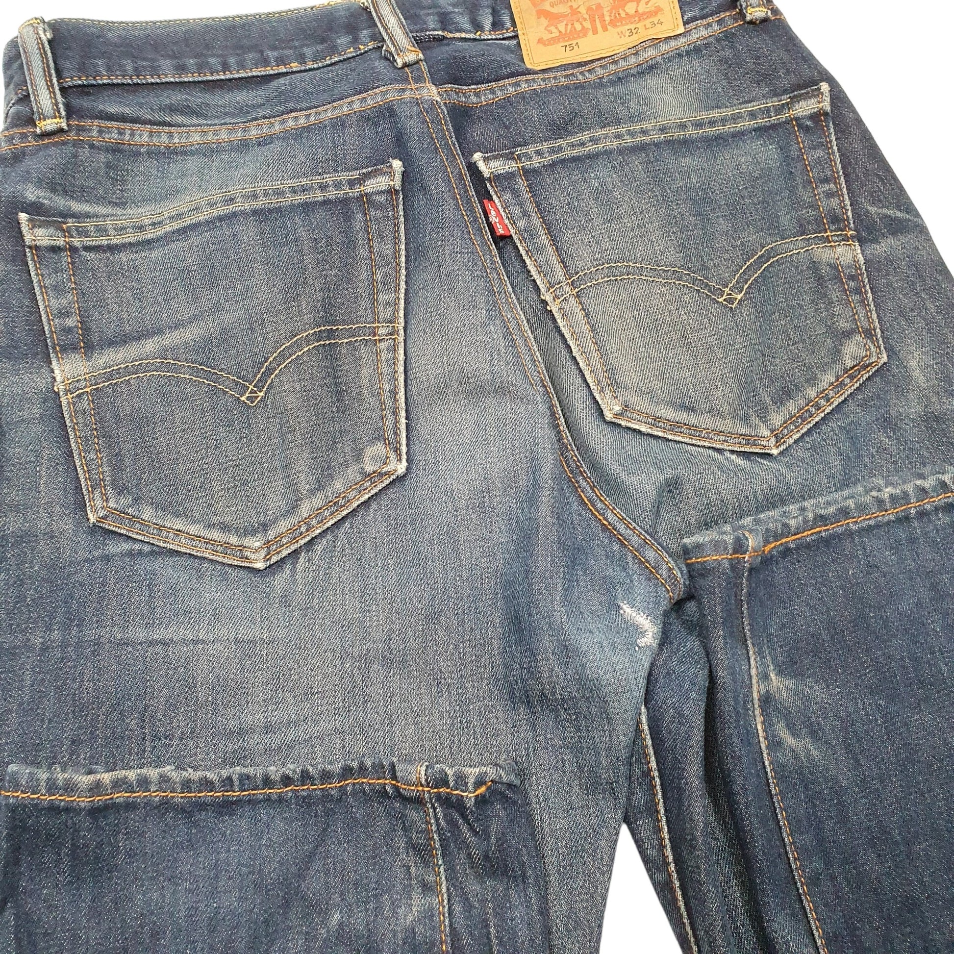 Mens Blue Levis 751 Traditional Casual JeansW32 L34