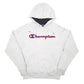 Mens Grey Champion Spellout Hoodie Jumper