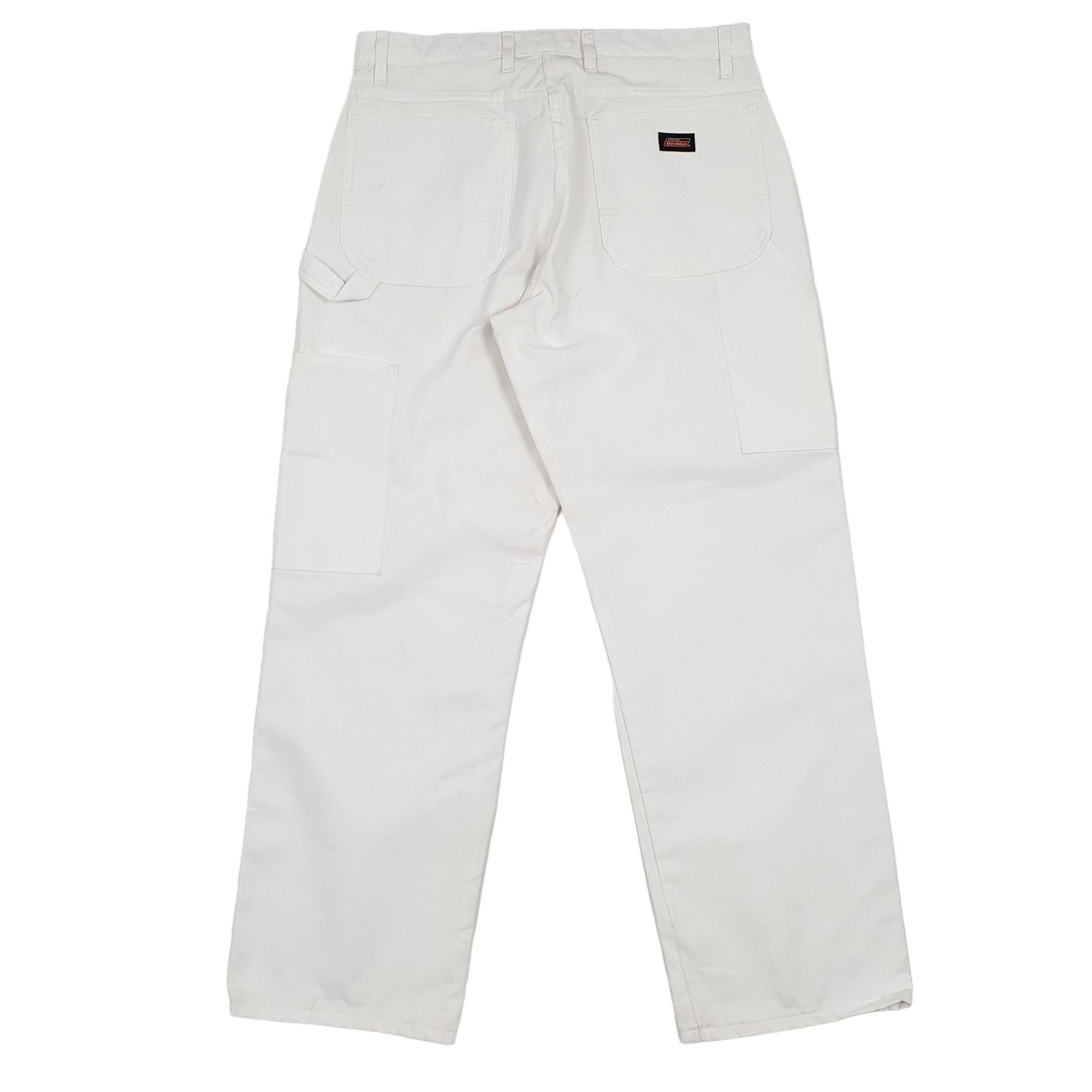 Mens Dickies Painter White Carpenter Trousers W34 L30 White