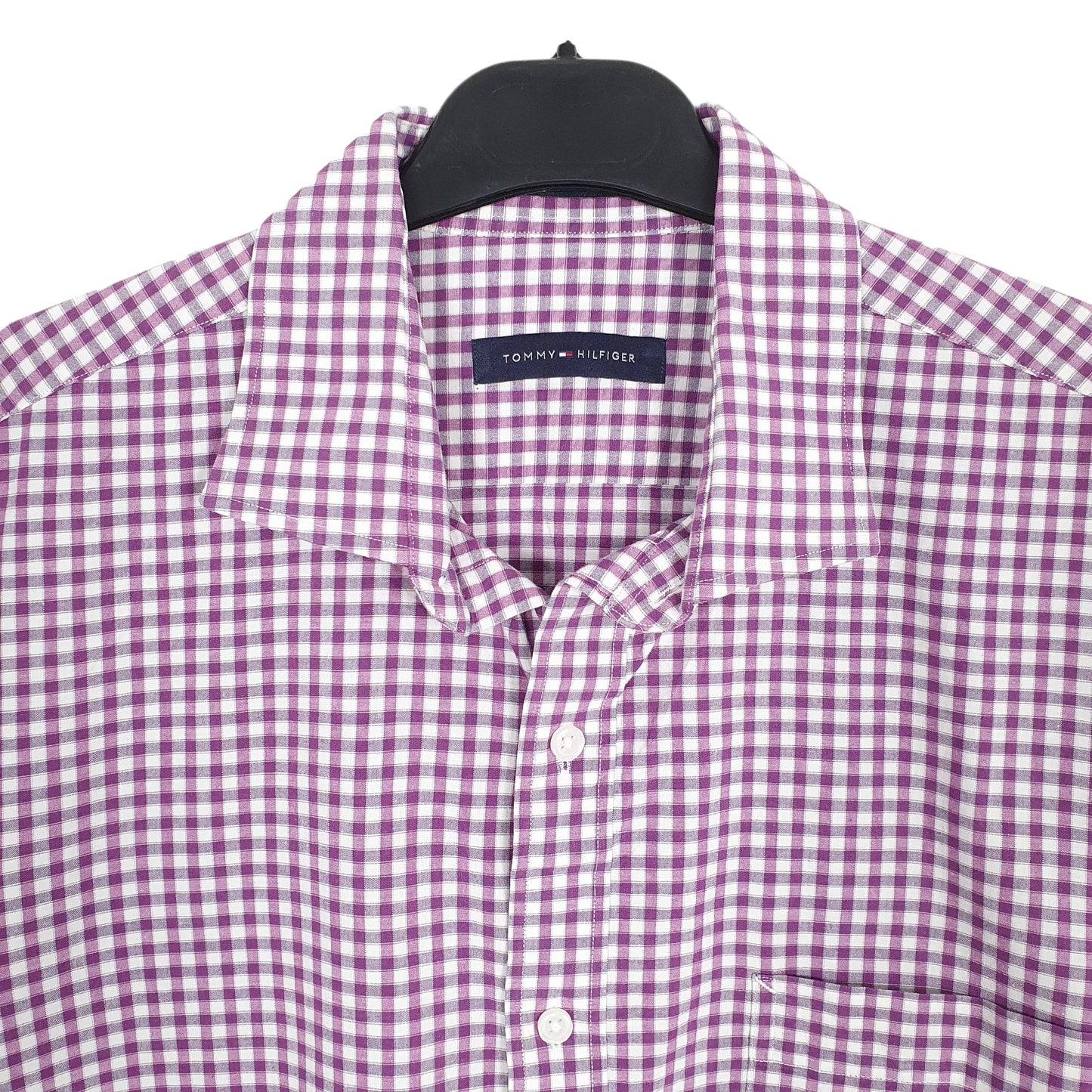 Tommy Hilfiger Long Sleeve Regular Fit Check Shirt Purple