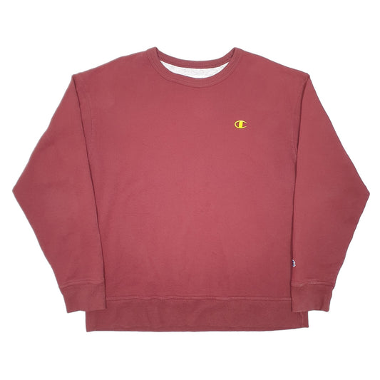 Mens Burgundy Champion  Crewneck Jumper