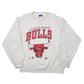 Mens Grey Starter Chicago Bulls Basketball Crewneck Jumper